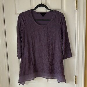 Simply Vera Vera Wang Purple Lace Top